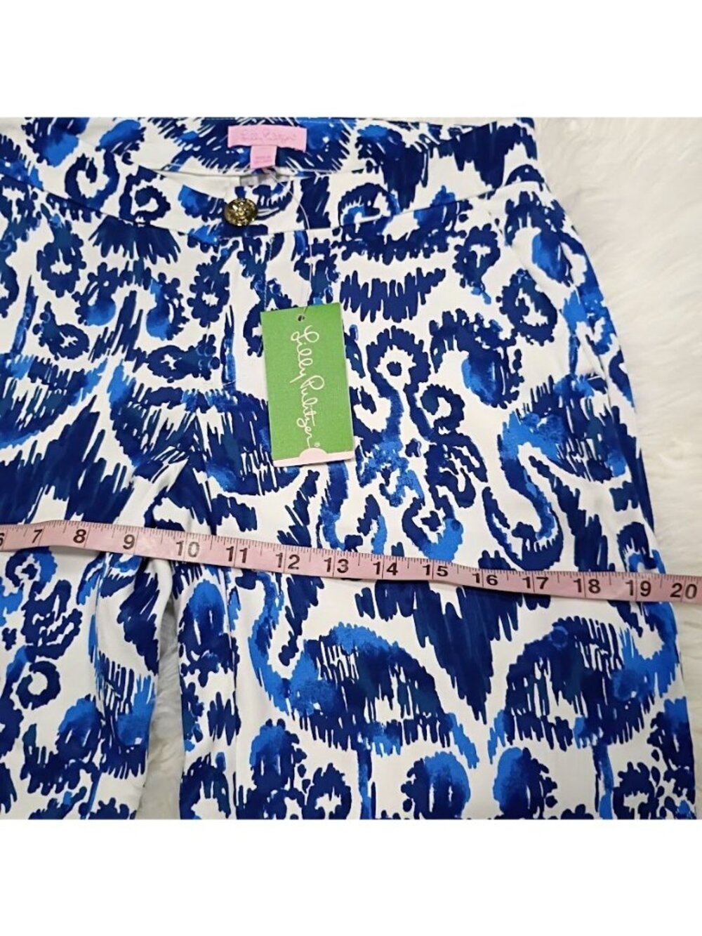 Lilly Pulitzer size 00 Wide Leg Flowy Resortwear Blue Old money Hamptons NWT - Picture 5 of 13